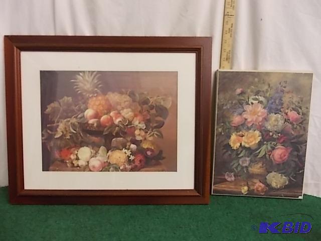 lot 16 image: Framed 23x20 Floral Print (J.L.Jensen-18...