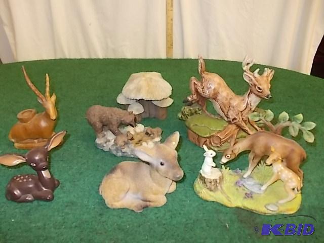 lot 42 image: Collection Of Deer & Other Wildlife Figur...