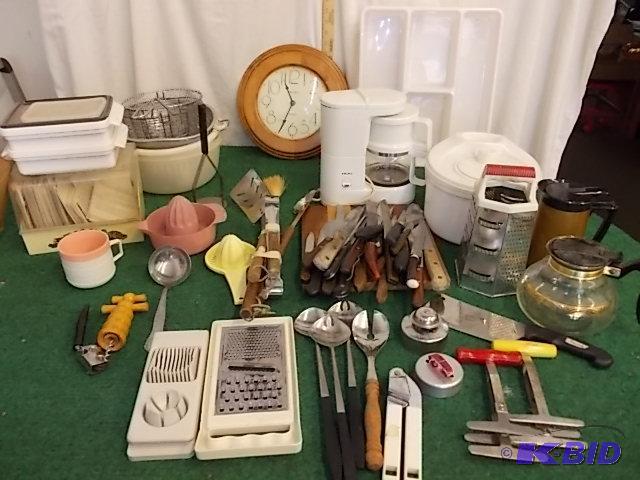 lot 49 image: Large Box Lot Of Assorted&nbspKitchen Utensi...