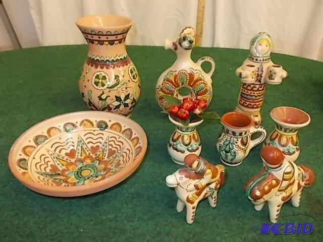 lot 68 image: Lot Of Ukranian & Other Art Pottery...