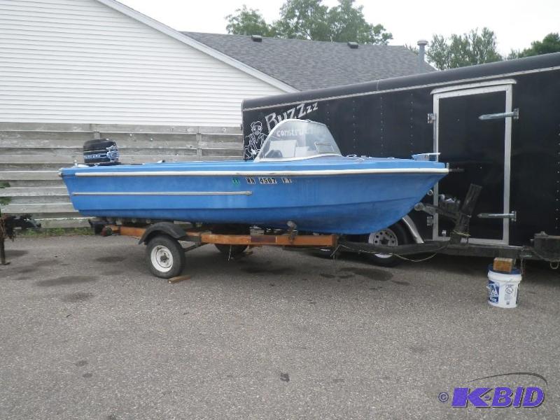 15 1966 Shell Lake boat, 85hp mercury motor,...