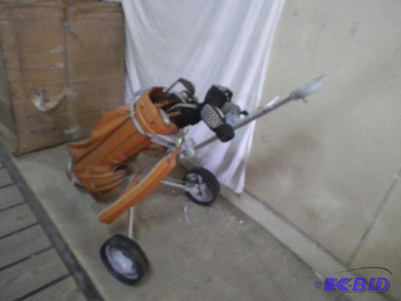 golf club set with like new cart...