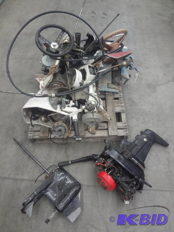 lot 29 image: Pallet Lot Of Misc Outboard Motors For Parts,...