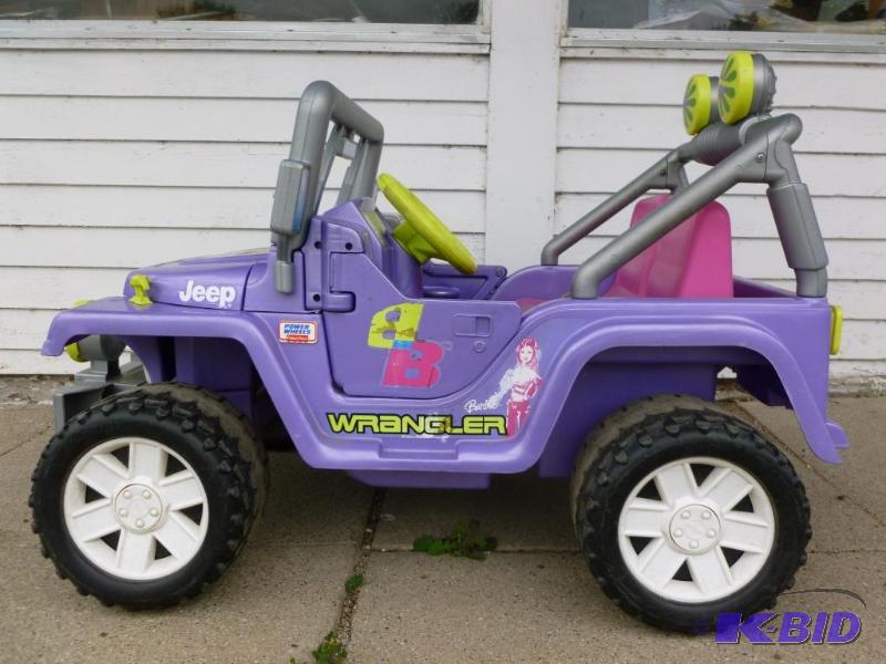 barbie jeep wrangler power wheels purple