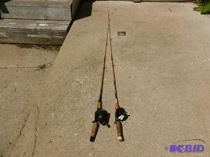 lot 18 image: Lot of two fishing rod and reel combos, incl...