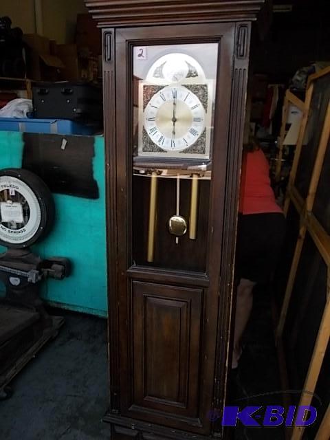 lot 2 image: Morse Electrophonic Grandfather Clock With AM...