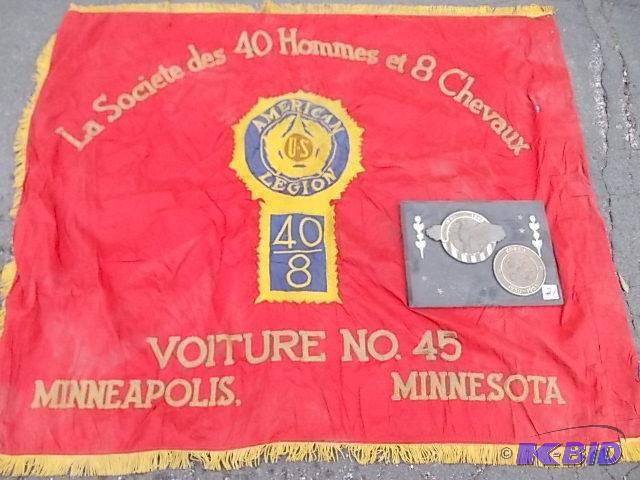 lot 21 image: 40 & 8 American Legion BannerFlag & ...