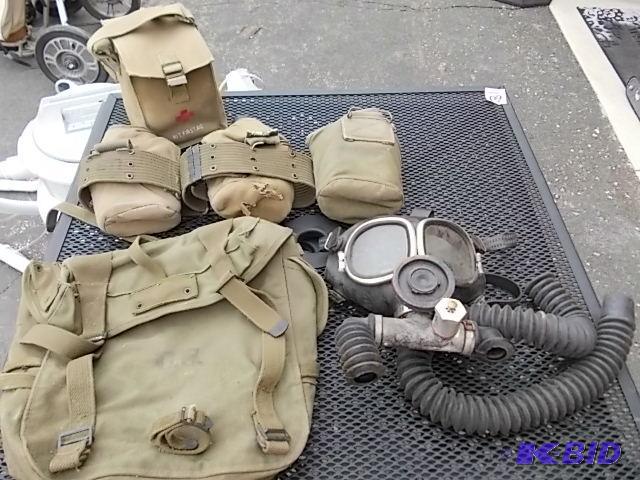 lot 44 image: US Army First Aid Kits, Canteens, Back Pack &...