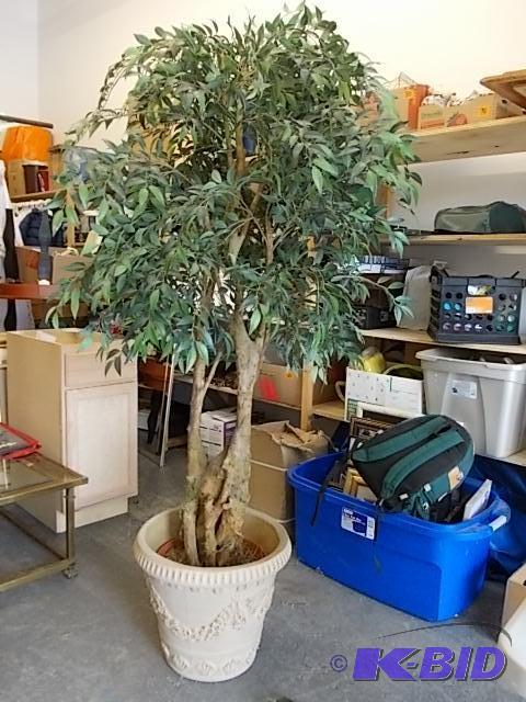 lot 52 image: Artificial Tree With Decorative Pot...