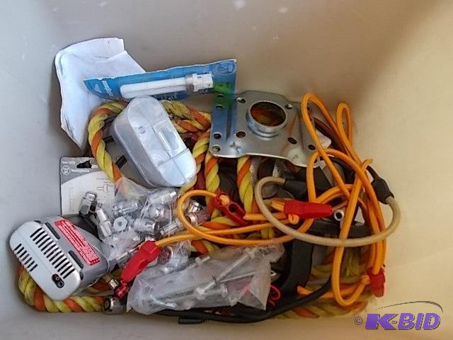 lot 68 image: Car Related, Jumper Cables, Tow Strap, Lug Nu...