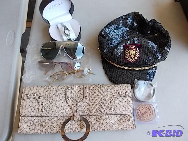 lot 72 image: Watch, Sunglasses, Guess Purse, Sequin&nbspH...