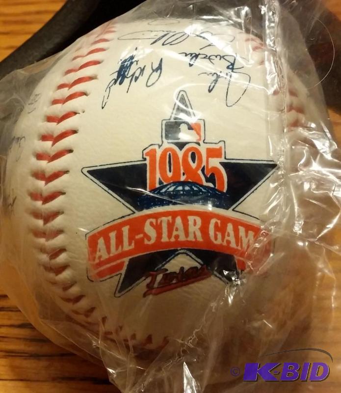 1985 All Star Game Stamped Ball-Still in plas...
