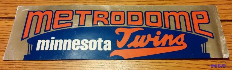 Metallic vintage Minnesota Twins Bumper Stick...