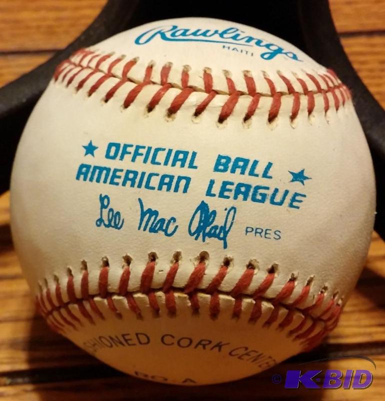 Official American League baseball--Lee MacPha...