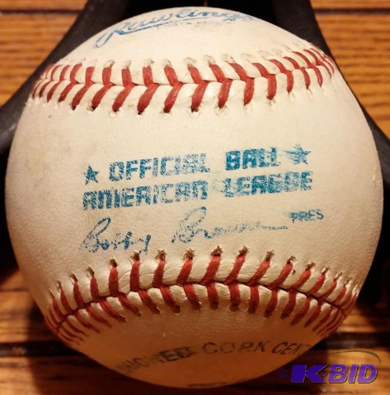 Official American League baseball--Bobby Brow...