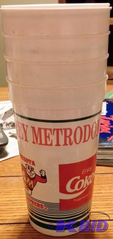 5-Plastiic Collectors Cup-Metrodome-Twins...