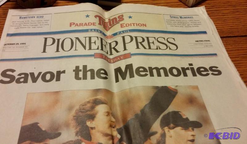 October 29th 1991 Star Tribune World Series W...