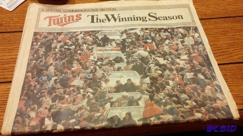 1987 Minnesota Twin World Series Star Tribune...
