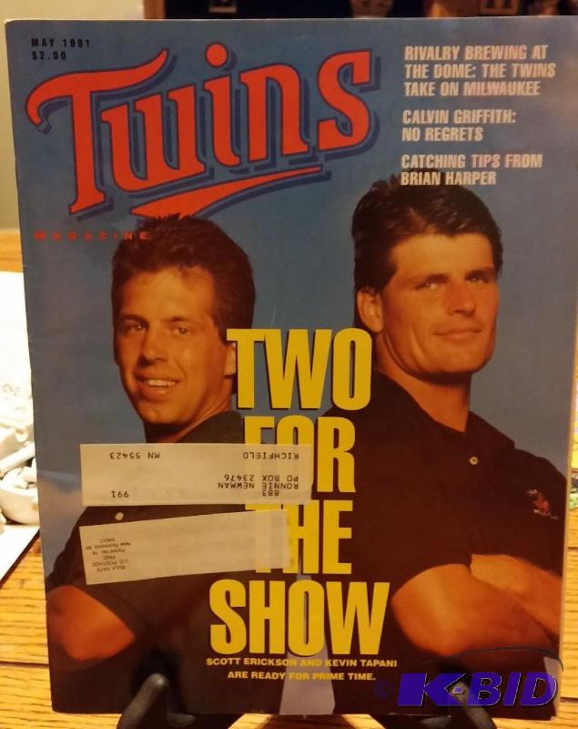 1991 Minnesota Twins Magazine May Scott Erick...