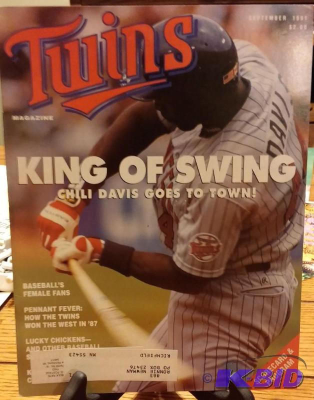 1991 Minnesota Twins Magazine September Chili...