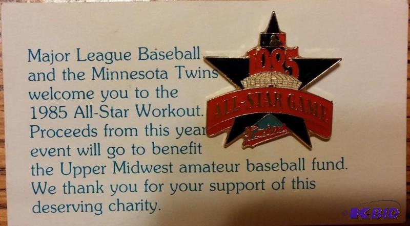 1985 All-Star Pin Minnesota Twins fund raiser...