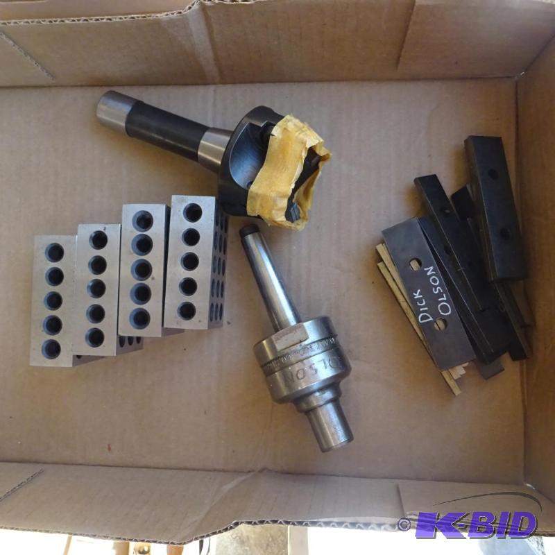 lot 10 image: misc machine tooling and holders...