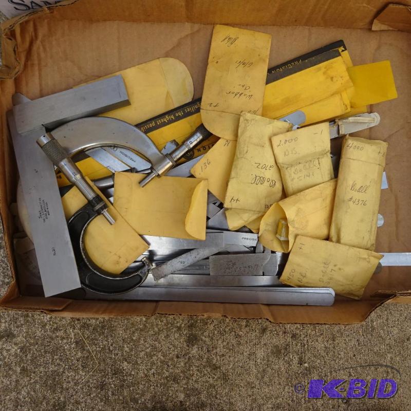 lot 134 image: micrometers and feeler gauges...