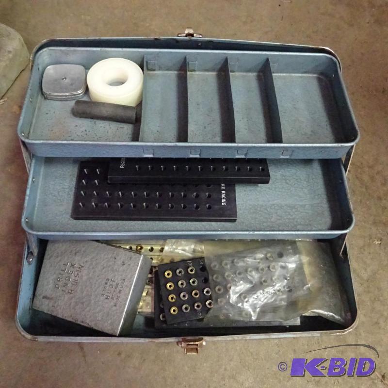 lot 189 image: tool box and drill bit set...