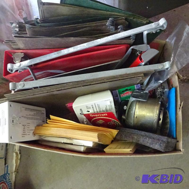 lot 205 image: Box of misc office supplies...