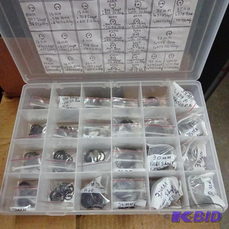 lot 243 image: metric snap rings...