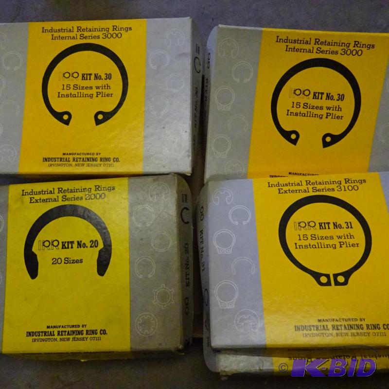 lot 260 image: 7 boxes of misc snap rings...