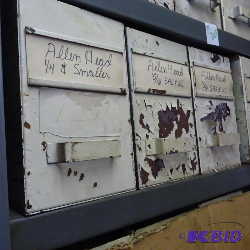 lot 266 image: Allen head screws- 8 bins...