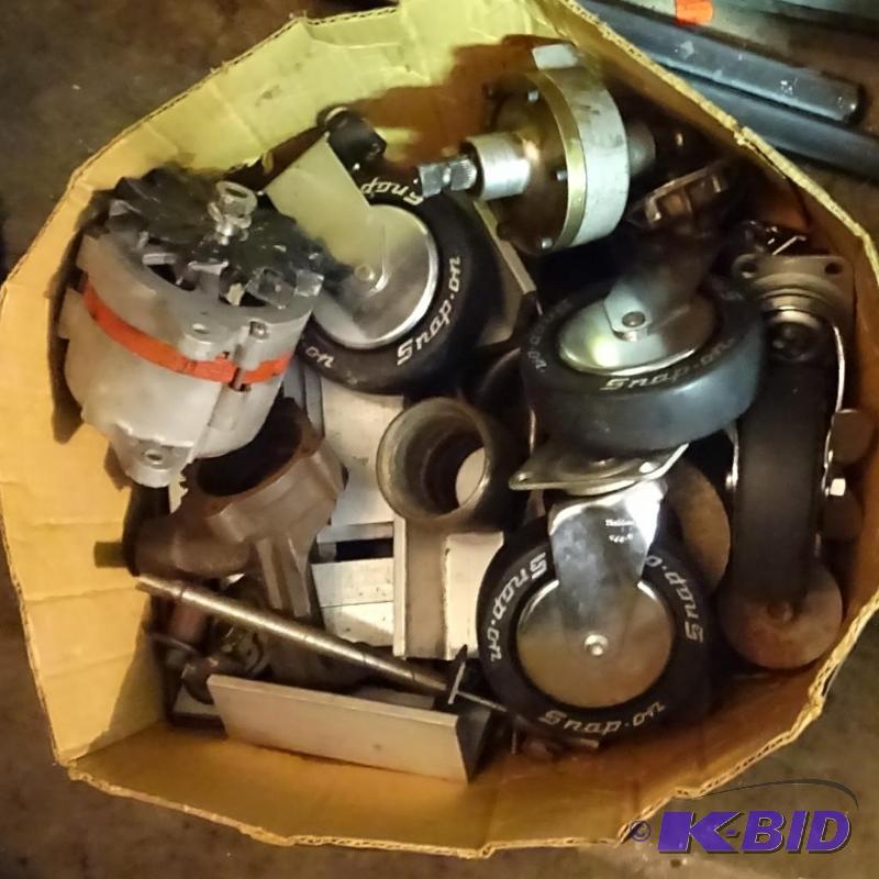 lot 281 image: 4 snap on casters, misc. aluminum stock alter...