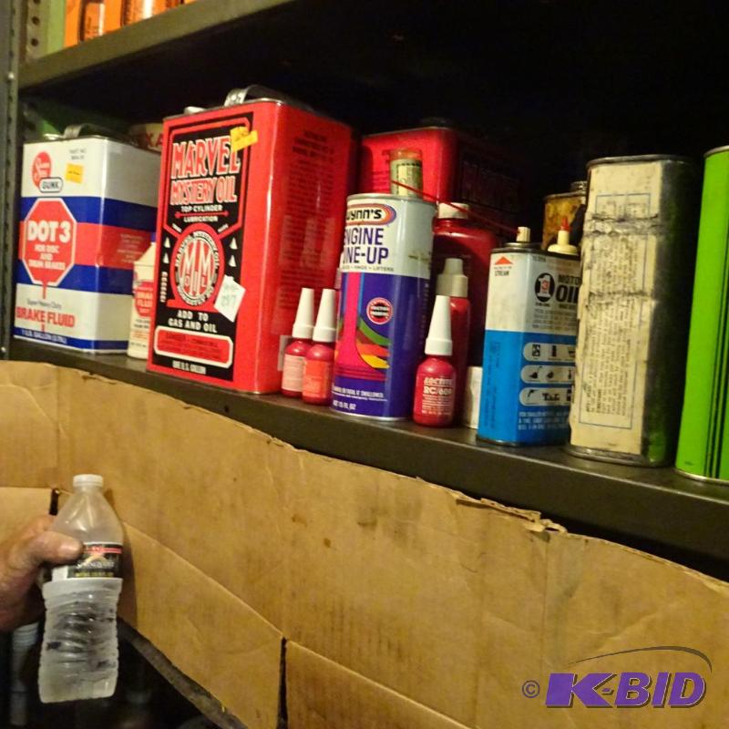 lot 287 image: Brake fluid, marvel mystery oil, loctite lubr...