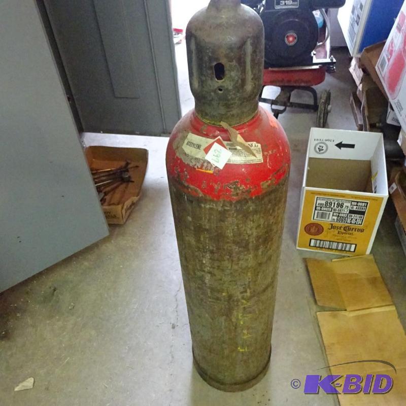 lot 297 image: large acetylene tank...