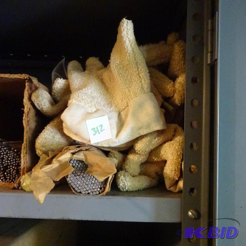 lot 312 image: welding gloves. 6013 332 welding rod...