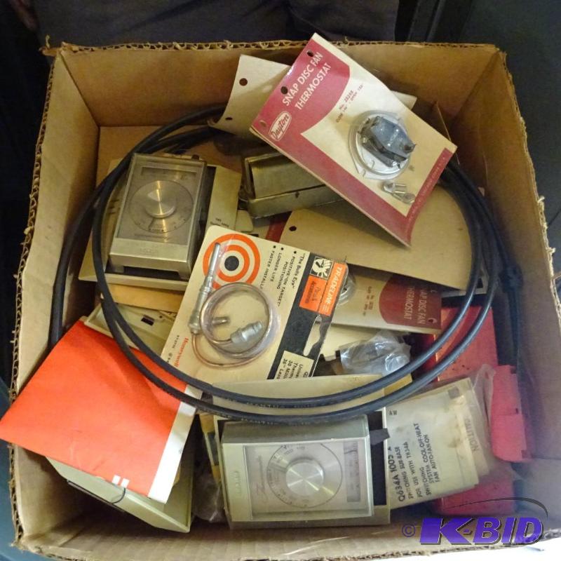 lot 328 image: Electrical misc. and thermostats...