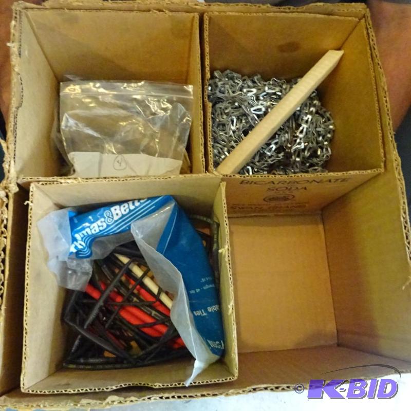 lot 341 image: chain, shrink tubing, cable crimps...