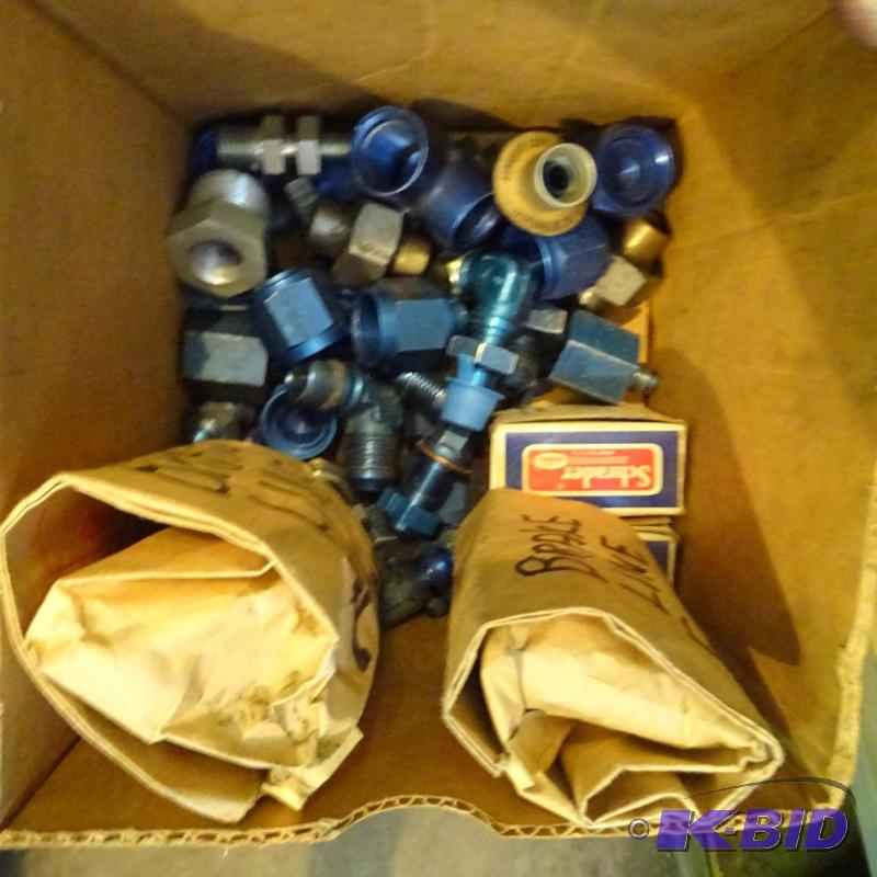 lot 385 image: race car braided hose brake line fittings...
