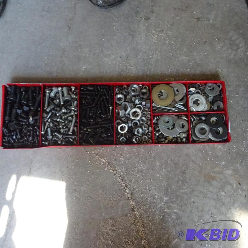 lot 40 image: tray full of misc nuts and bolts...