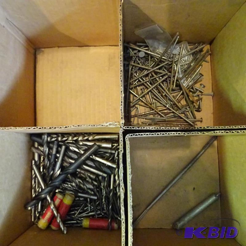 lot 407 image: misc. drills and nails...