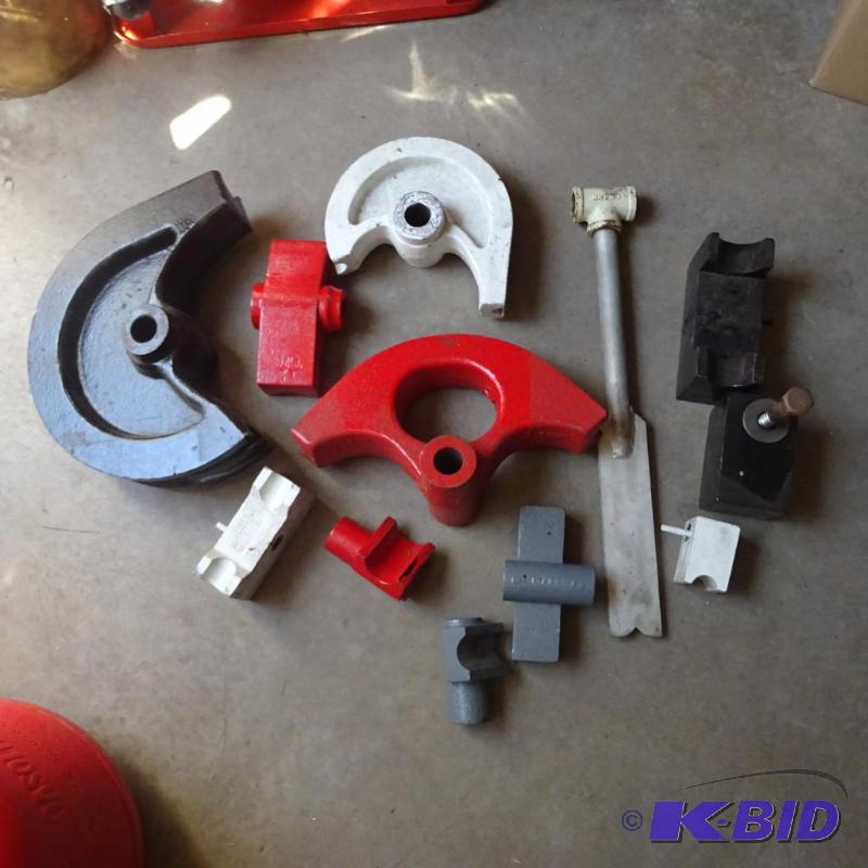 lot 61 image: Heavy duty tubing bender dies...