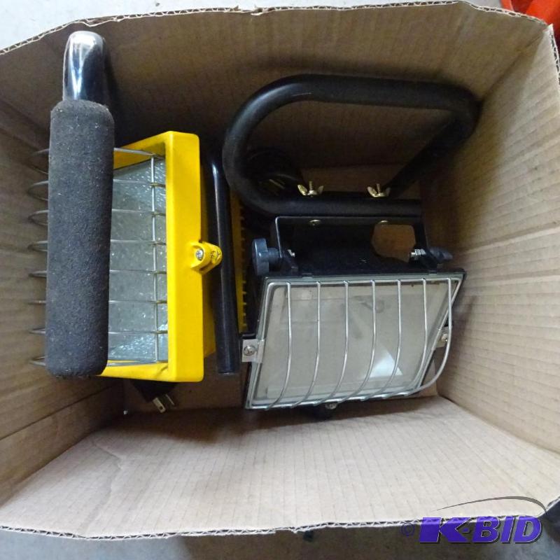 lot 73 image: 2 halogen lights...
