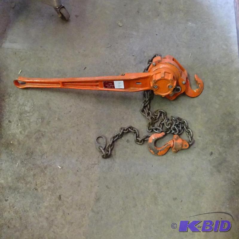 lot 84 image: high speed ratchet lever hoist...