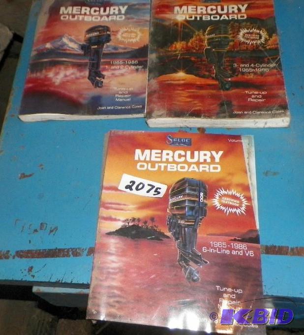 lot 2075 image: Lot of 3 Mercury Outboard Motor Technical Books