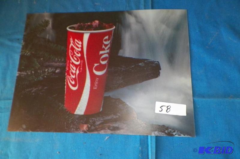lot 58 image: Coke Pop or Vending Machine Insert 17 x 12 New