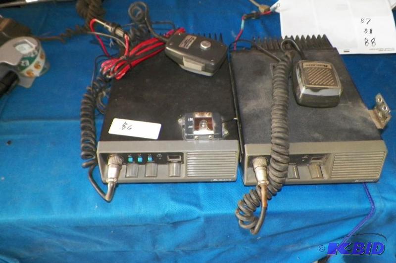 lot 86 image: Two Midland 70-340B w2 Microphones, 2 Speakers, & 2 Mounting Brackets