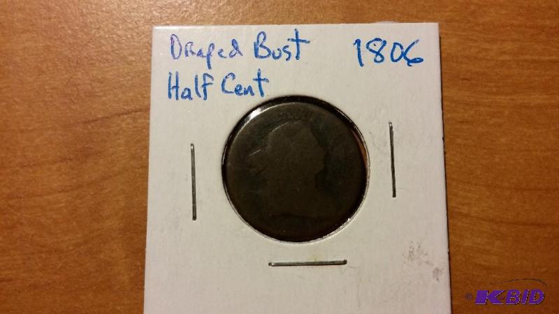 1806 BUST HALF CENT COIN...