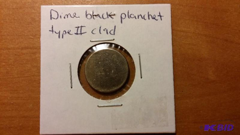 US DIME TEN CENT COIN BLANK PLANCHET, CLAD, R...