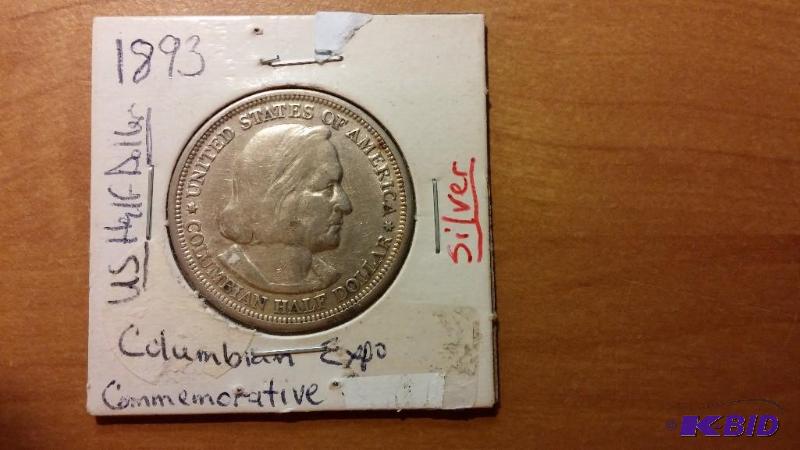 1893 SILVER COLUMBIA EXPOSITION HALF DOLLAR C...